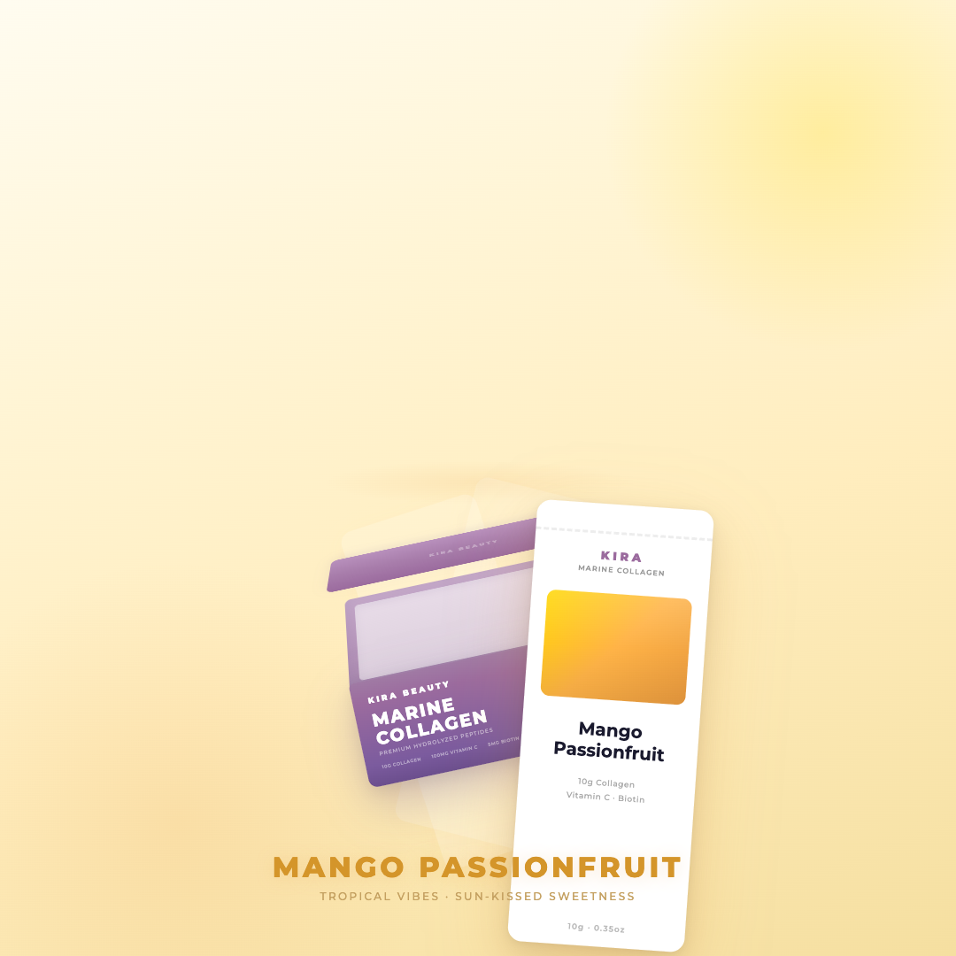 KIRA Beauty Marine Collagen - Mango Passionfruit Flavor Sachet